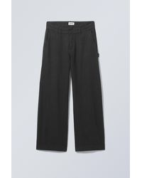 Weekday - Loose Carpenter Linen Blend Trousers - Lyst