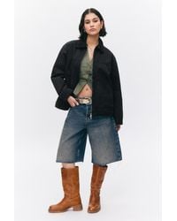 Monki - Gepolsterte Jacke Aus Baumwoll-Canvas - Lyst
