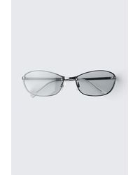 Weekday - Oval Metal Frame Sunglasses - Lyst