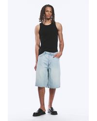 Weekday - Mid Rise Loose Dart Detailed Denim Shorts - Lyst