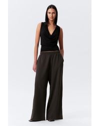 Weekday - Low Rise Wide Leg Baggy Sweatpants - Lyst