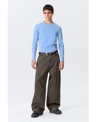 Weekday - Astro Mid Rise Loose Baggy Leg Structured Trousers - Lyst