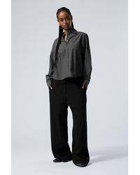 Weekday - Lockeres Cropped Langarmshirt Aus Baumwolle - Lyst