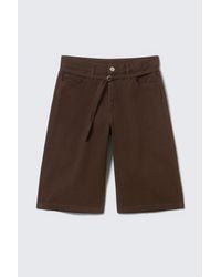 Weekday - Low Rise Cargo Cotton Twill Jorts - Lyst