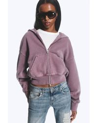 Weekday - Cropped Boxy Zip Hoodie - Lyst