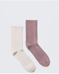 Weekday - 2-Pack Washed Crew Socks - Lyst