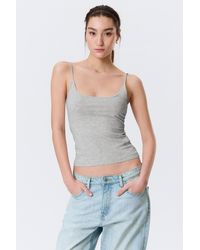 Monki - Slim Strap Tank Top - Lyst