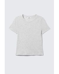 Monki - Tight Mini T-Shirt - Lyst