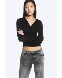 Weekday - Slim Long-Sleeved Henley Top - Lyst