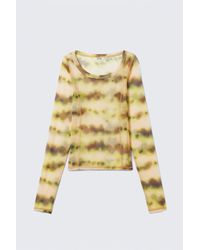 Monki - Long-Sleeved Wide Neck Top - Lyst