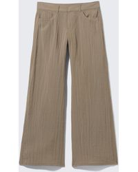 Weekday - Crinkle Low Waist Loose Fit Trousers - Lyst