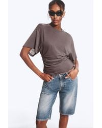 Weekday - Draped Fitted T-Shirt - Lyst