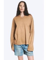Weekday - Boxy V-Neck Long-Sleevd T-Shirt - Lyst