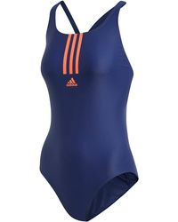 adidas Performance Sportbadpak Mid 3-stripes Blauw
