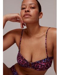 Whistles - Animal Printed Bikini Top - Lyst