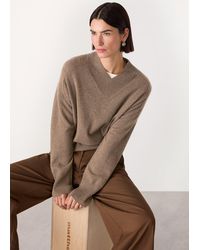 Whistles - Timeless Traceable Cashmere V-Neck Jumper - Lyst