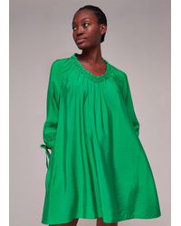 Whistles - Lydia Gathered Trapeze Dress - Lyst