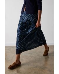 Whistles - Diamond Geo Twist Midi Skirt - Lyst