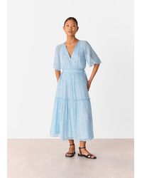 Whistles - Bamboo Leaves Gathered Dress - Lyst
