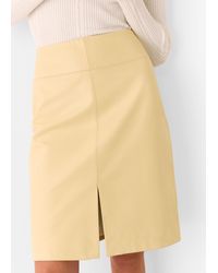 Whistles - Clean Leather Pencil Skirt - Lyst