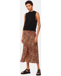 Whistles - Marble Spot Front Split Skirt - Lyst