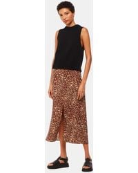 Whistles - Marble Spot Front Split Skirt - Lyst