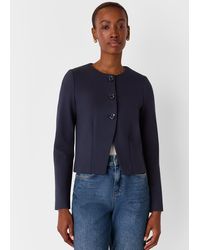 Whistles - Anne Ponte Button Jacket - Lyst
