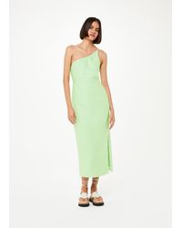 Whistles - One Shoulder Linen Mix Dress - Lyst