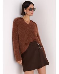 Whistles - Alpaca Collar Neck Knit - Lyst