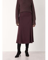 Whistles - Midi Satin Bias Skirt - Lyst