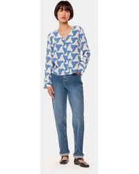 Whistles - Spun Triangle Blouse - Lyst