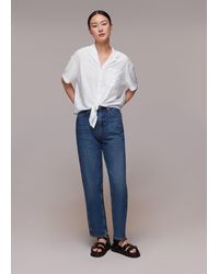 Whistles - Nicola Tie Front Top - Lyst