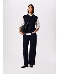 Whistles - Wide Leg Casual Cotton Trouser - Lyst