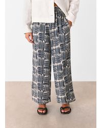 Whistles - Petite Hatch Squares Cropped Trouser - Lyst
