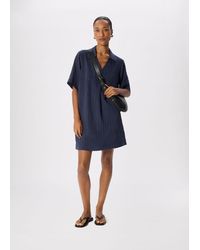 Whistles - Textured Relaxed Short Dress - Lyst