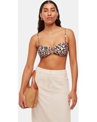 Whistles - Animal Printed Bikini Top - Lyst