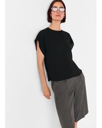 Whistles - Short Sleeve Crepe Shell Top - Lyst