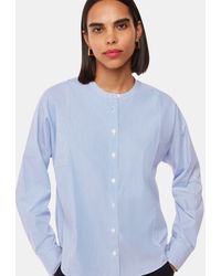 Whistles - Stripe Grandad Collar Shirt - Lyst