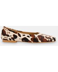 Whistles - Cow Print Hair-On Ballet Pump - Lyst