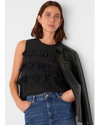 Whistles - Frill Sleeveless Top - Lyst