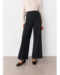Whistles - Wool Blend Tab Detail Trouser - Lyst