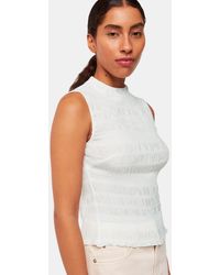 Whistles - Plisse Sleeveless Top - Lyst