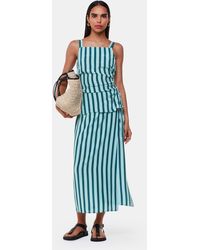 Whistles - Emily Tonal Stripe Midi Skirt - Lyst