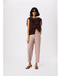 Whistles - Petite Linen Barrel Leg Trouser - Lyst