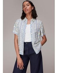 Whistles - Bandana Print Bowling Shirt - Lyst