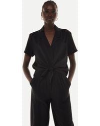 Whistles - Nicola Tie Front Blouse - Lyst