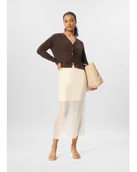 Whistles - Organza Column Midi Skirt - Lyst