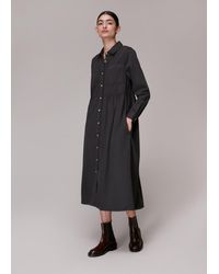 Whistles - Button Up Shirt Dress - Lyst