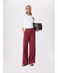 Whistles - Petite Full Length Pintuck Trouser - Lyst