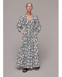 Whistles - Floral Print Trapeze Dress - Lyst